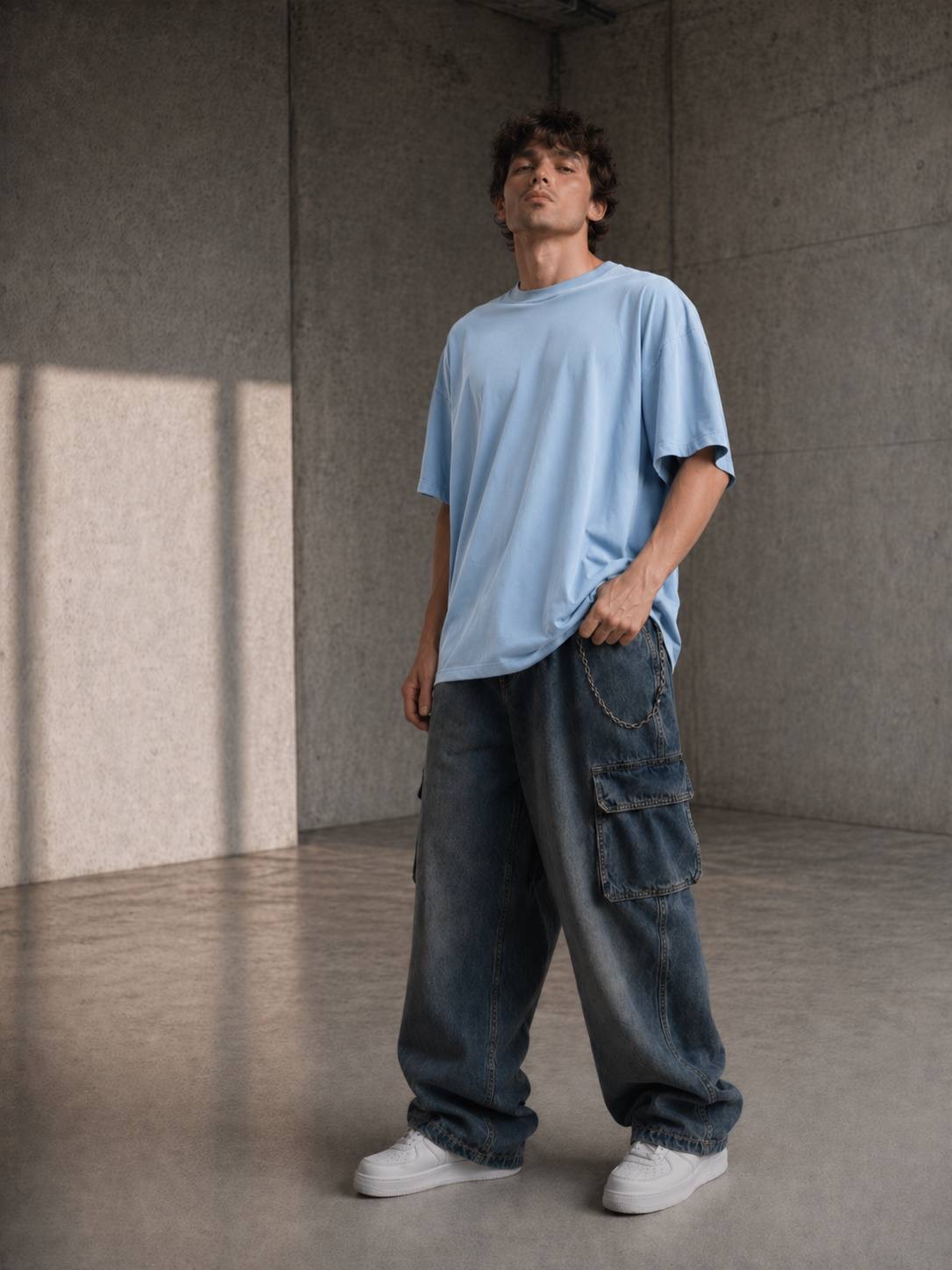 BASIC OVERSIZE - BEBE MAVİ