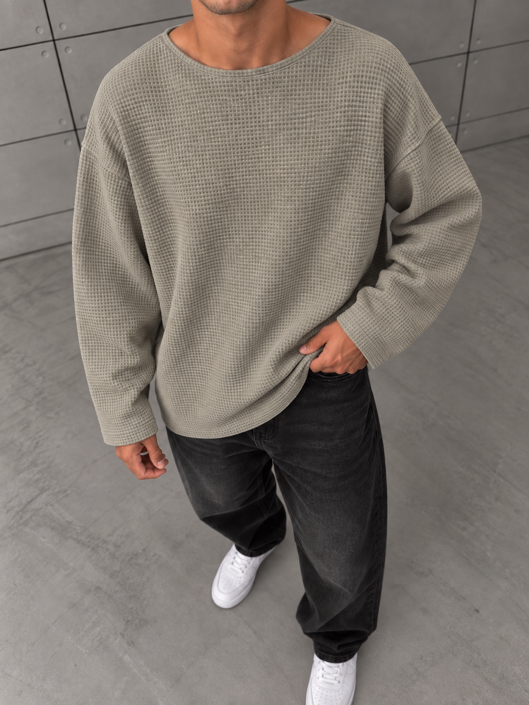 Waffle Küf Sweatshirt