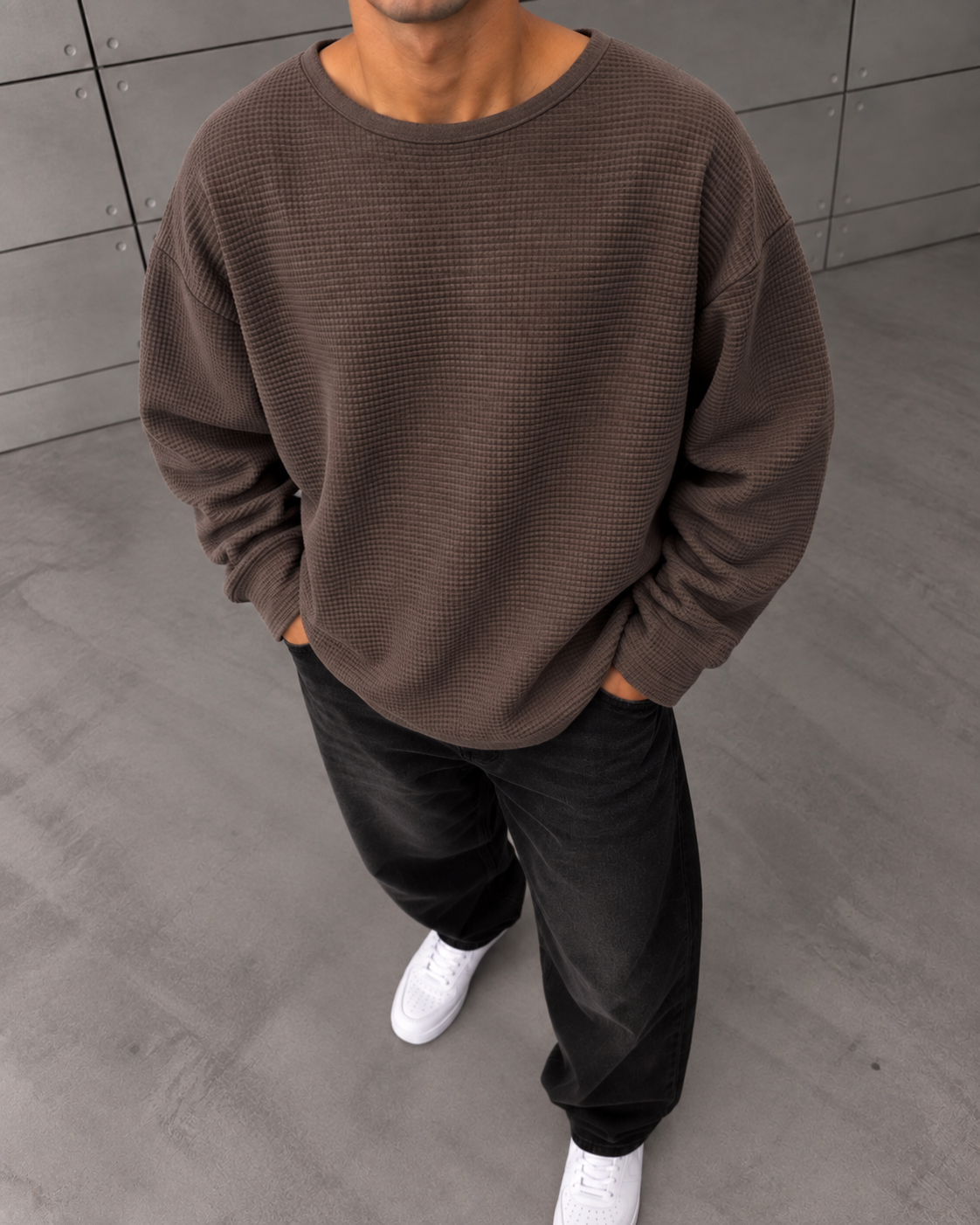 Waffle Kahve Sweatshirt