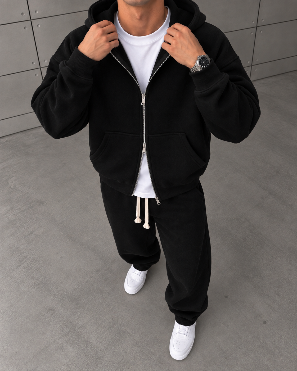 Zipper Siyah Takım