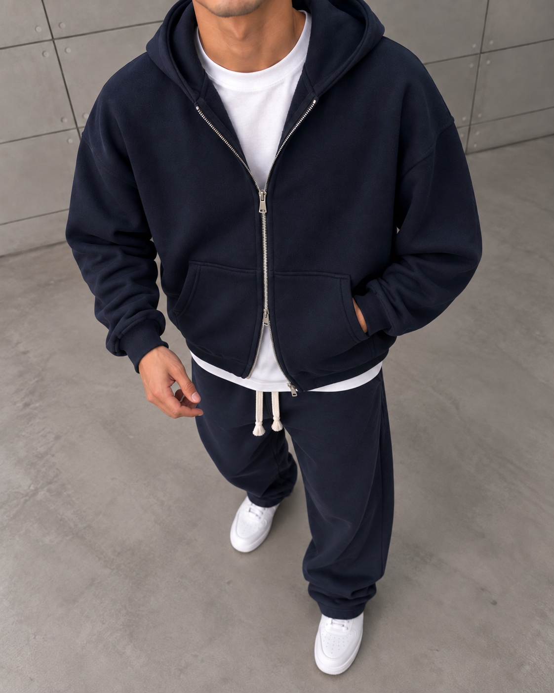 Zipper Lacivert Takım