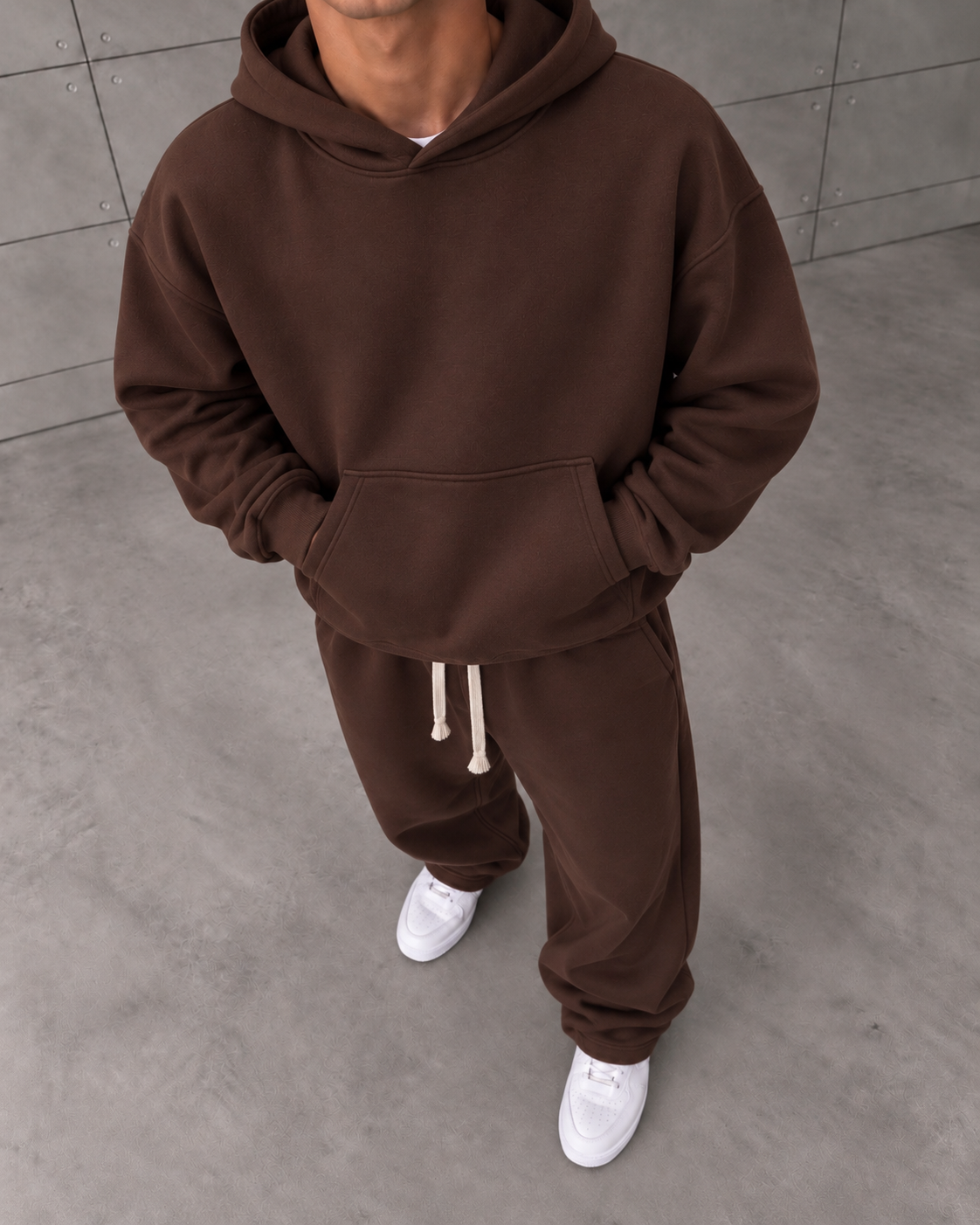 Hoodie Kahve Takım 