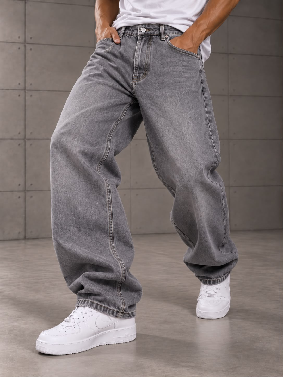 Amerikan baggy Kot Taş Rengi